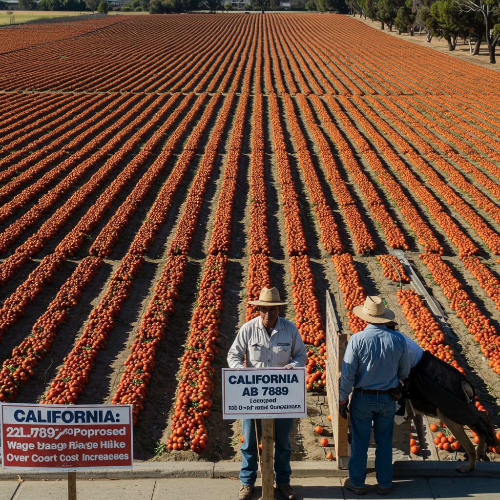 California AB 789: Proposed 25% Farm Worker Wage Hike Sparks Industry Opposition Over Cost Increases