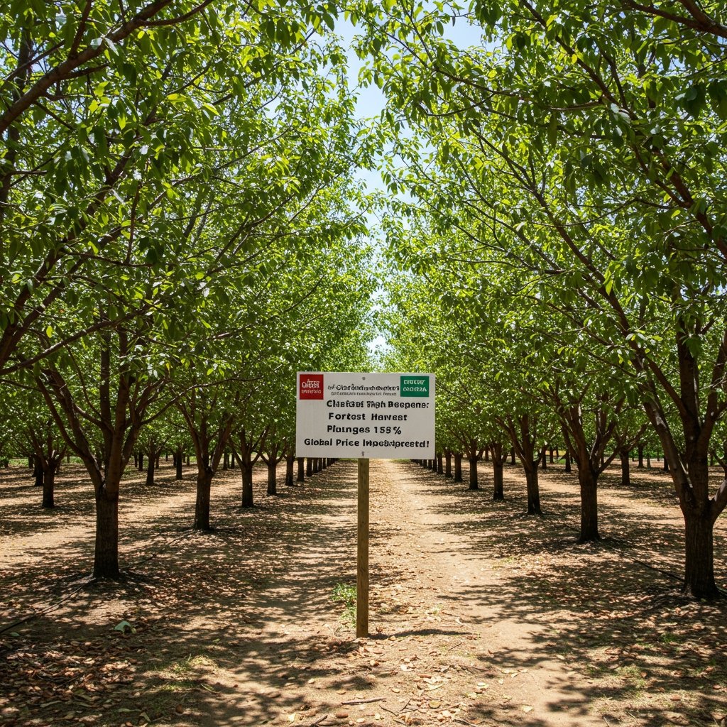 California Drought Deepens: Almond Harvest Forecast Plunges 15%, Global Price Impact Expected