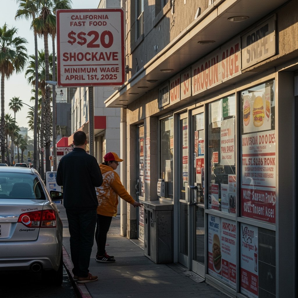 California Fast Food Faces $20 Minimum Wage Shockwave April 1st, 2025