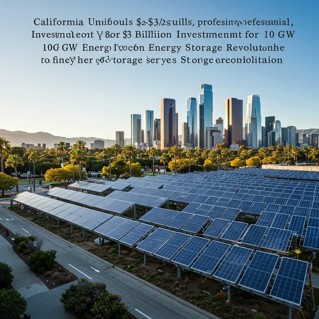 California Unveils $3 Billion Investment for 10 GW Energy Storage Revolution