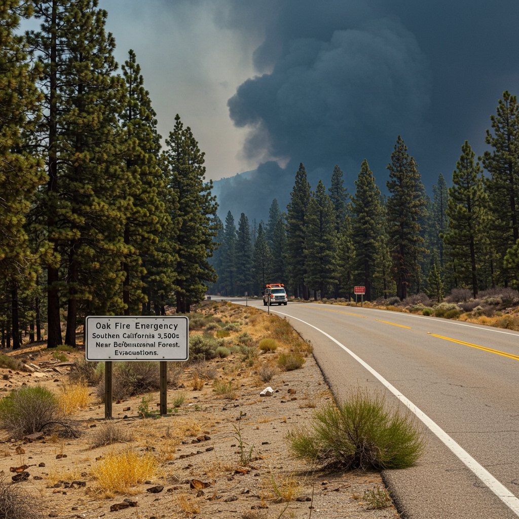 Oak Fire Emergency: Southern California Wildfire Burns 3,500 Acres Near San Bernardino National Forest, Forces 1,200 Evacuations