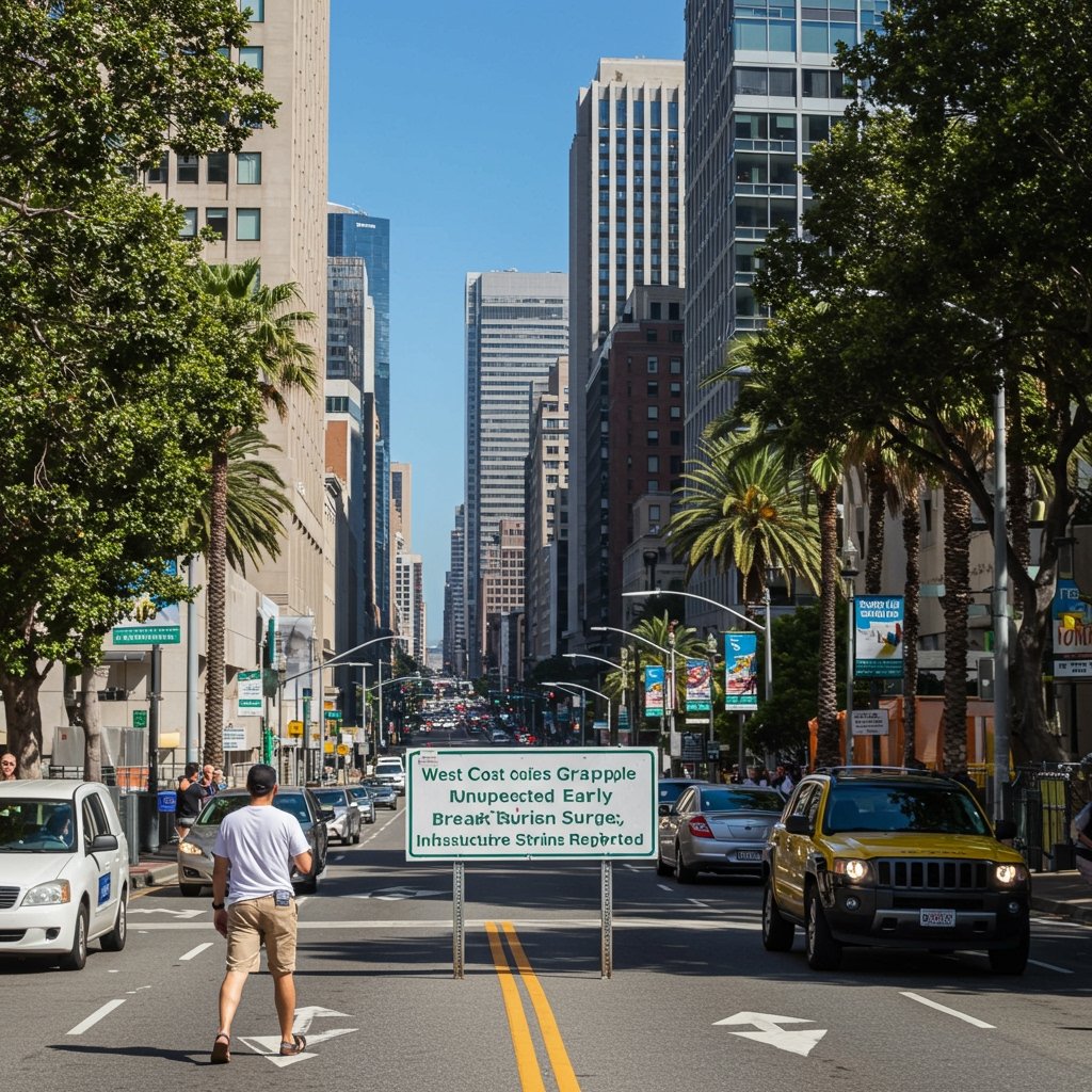 West Coast Cities Grapple with Unexpected Early Spring Break Tourism Surge, Infrastructure Strains Reported