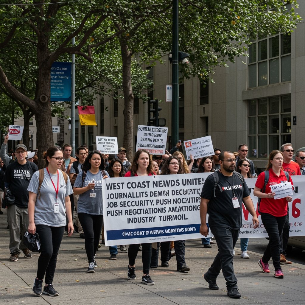 West Coast News Guilds Unite: Journalists Demand Job Security, Push Negotiations Amidst Industry Turmoil