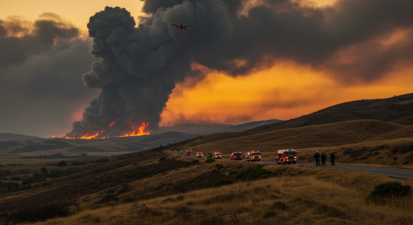 California's Largest Wildfire of 2025 Explodes Past 70,000 Acres in San Luis Obispo County