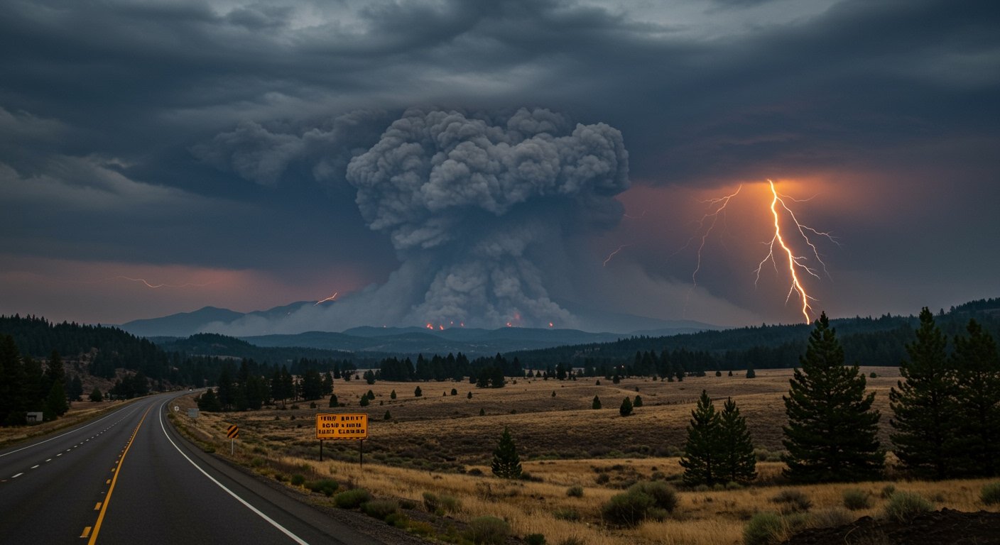 Lightning Barrage Ignites 72 Wildfires Across Southern Oregon, Triggering Evacuations and State Emergency