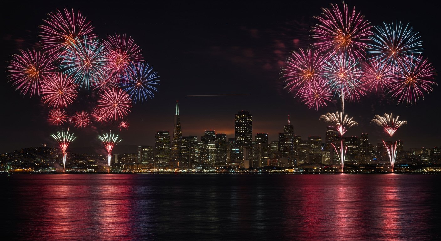 San Francisco's Fourth of July Fireworks Illuminate Bay Amidst Regional Cancellations After Deadly Yolo County Explosion