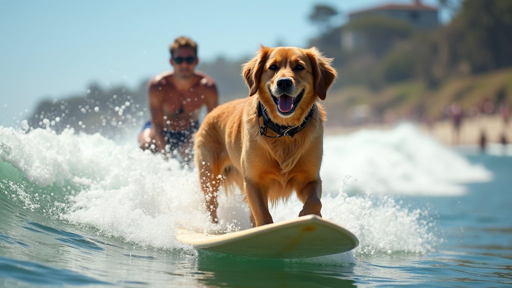 Wave Riding Canines Conquer the Pacific at World Dog Surfing Championships