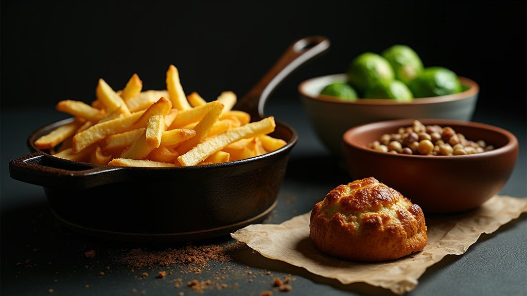 Vibrant Los Angeles farmers market stall showcasing high fiber vegetables artisanal pastries and steaming cappuccinos representing 2026 food trends